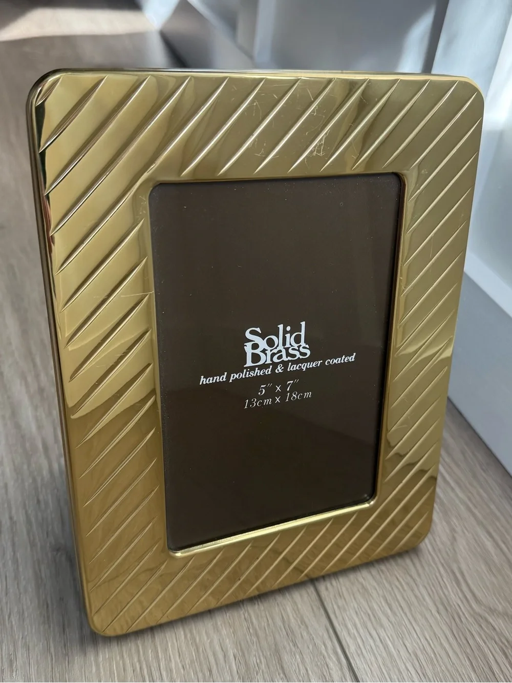 1980s Solid Brass Picture Frame - 5x7